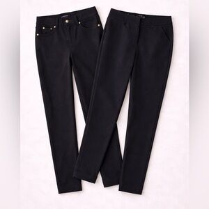 INC International Concepts Black Pants Bundle Size 4 Slim Ankle, Set of 2